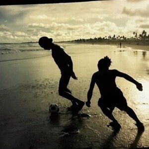 Janine Gordon Color Photograph Mural 20x24"  Brazil Soccer Beach Bahia Fine Art